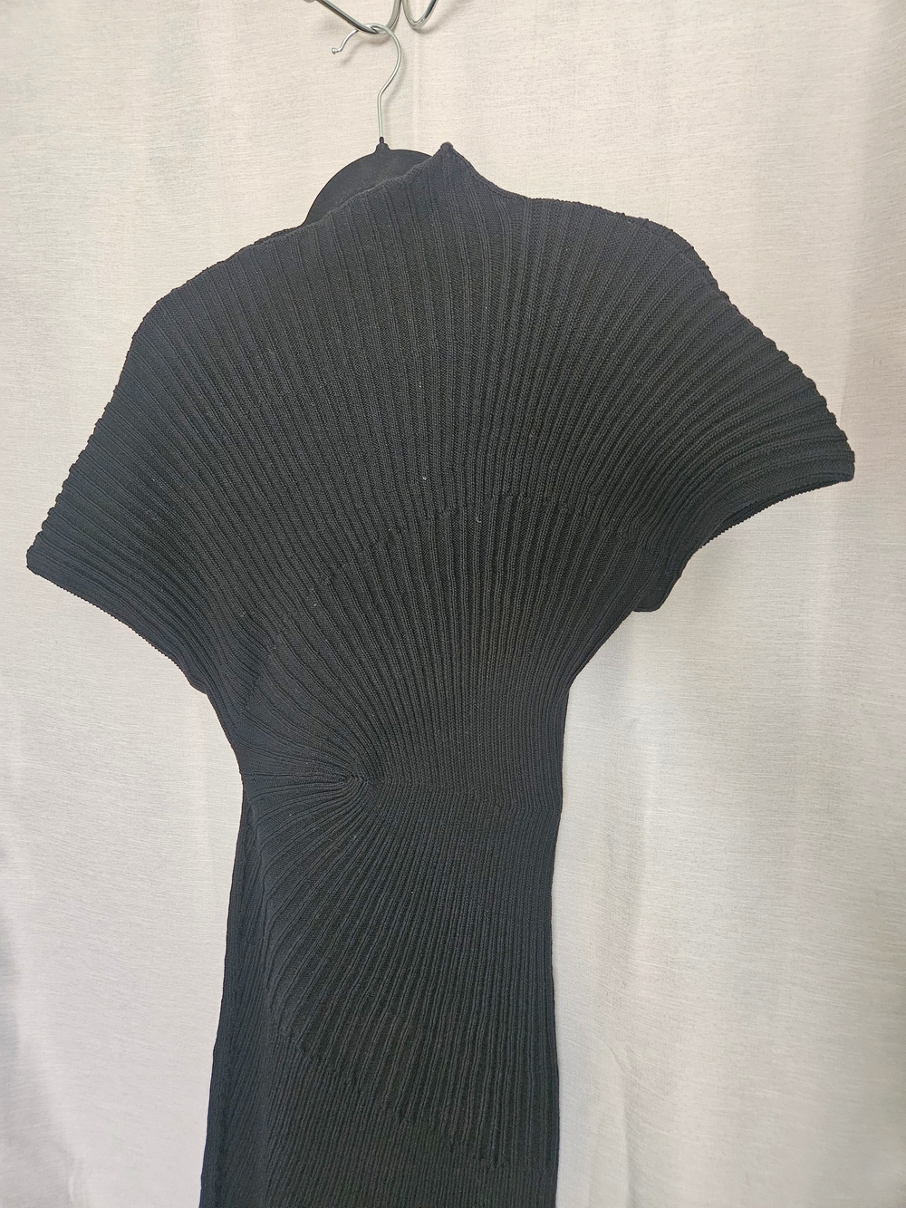 Cult Gaia CHRYSTA Knit Dress Black Size Large Midi Asymmetric - Picture 7 of 11